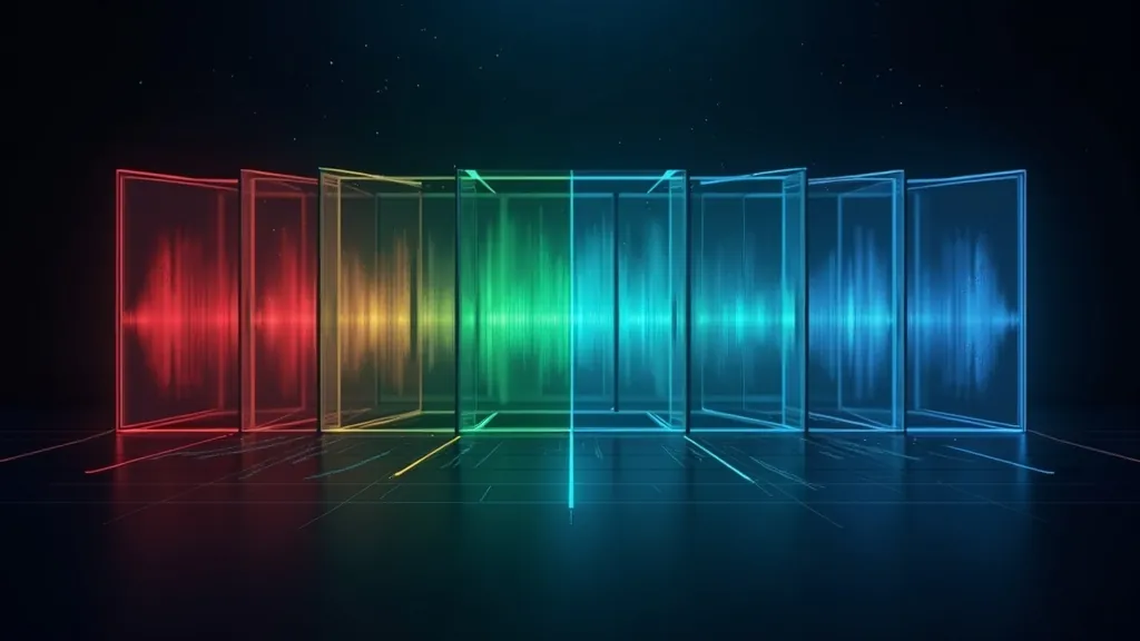 Display suddiviso in campi puro rosso, verde, blu e bianco per un controllo di uniformità