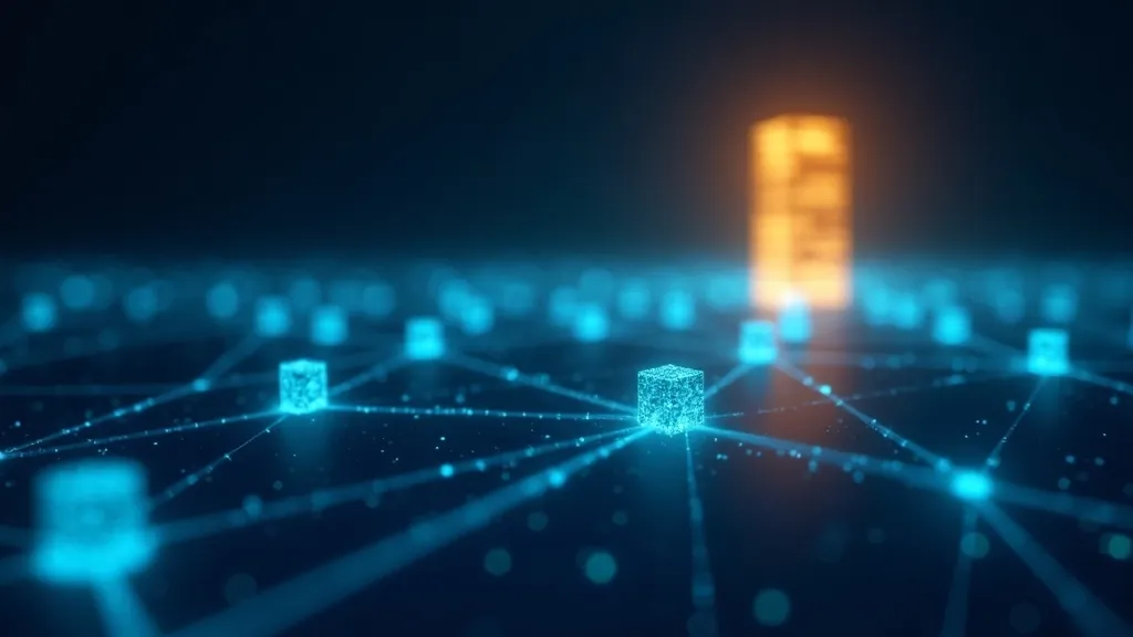 DNS राउटिङ मार्गहरूभर एउटा डोमेन नाम IP ठेगानामा रिजल्भ हुँदै गरेको चम्किलो नेटवर्क नक्सा