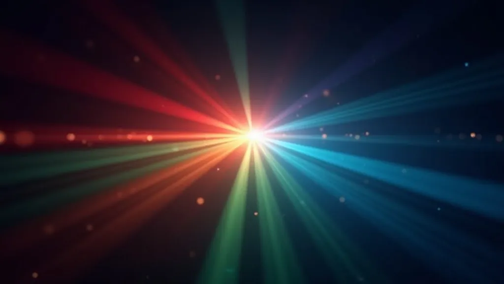 Red, green and blue light channels mixing into a glowing color swatch, illustrating HEX to RGB conversion