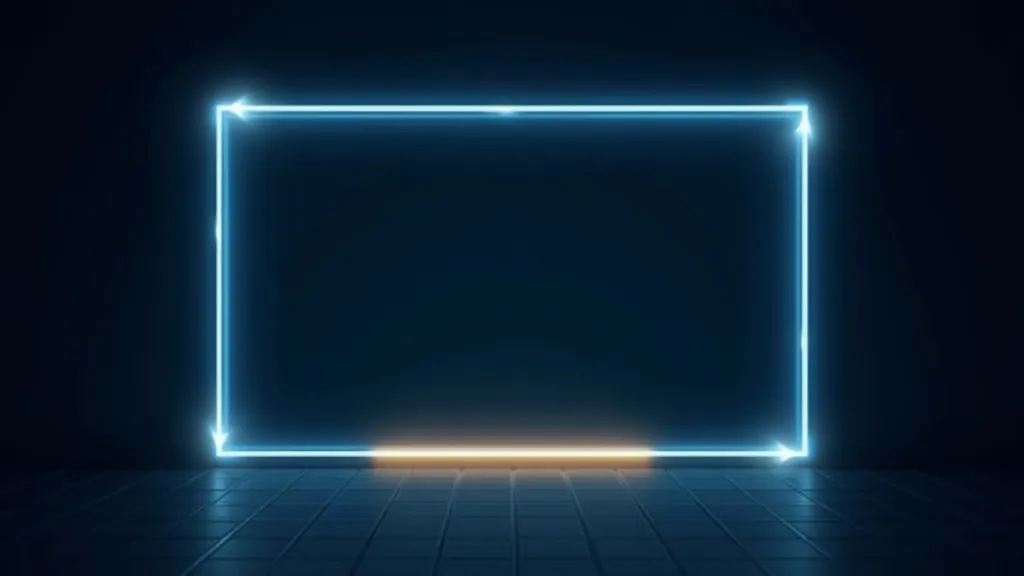 Cornice immagine luminosa con maniglie di ridimensionamento che modificano le sue dimensioni su uno sfondo indaco scuro