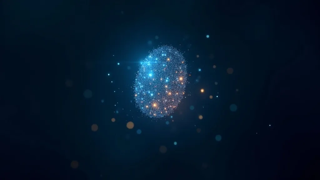 Token esadecimale astratto e luminoso che rappresenta un identificatore univoco a 128 bit su uno sfondo indaco scuro